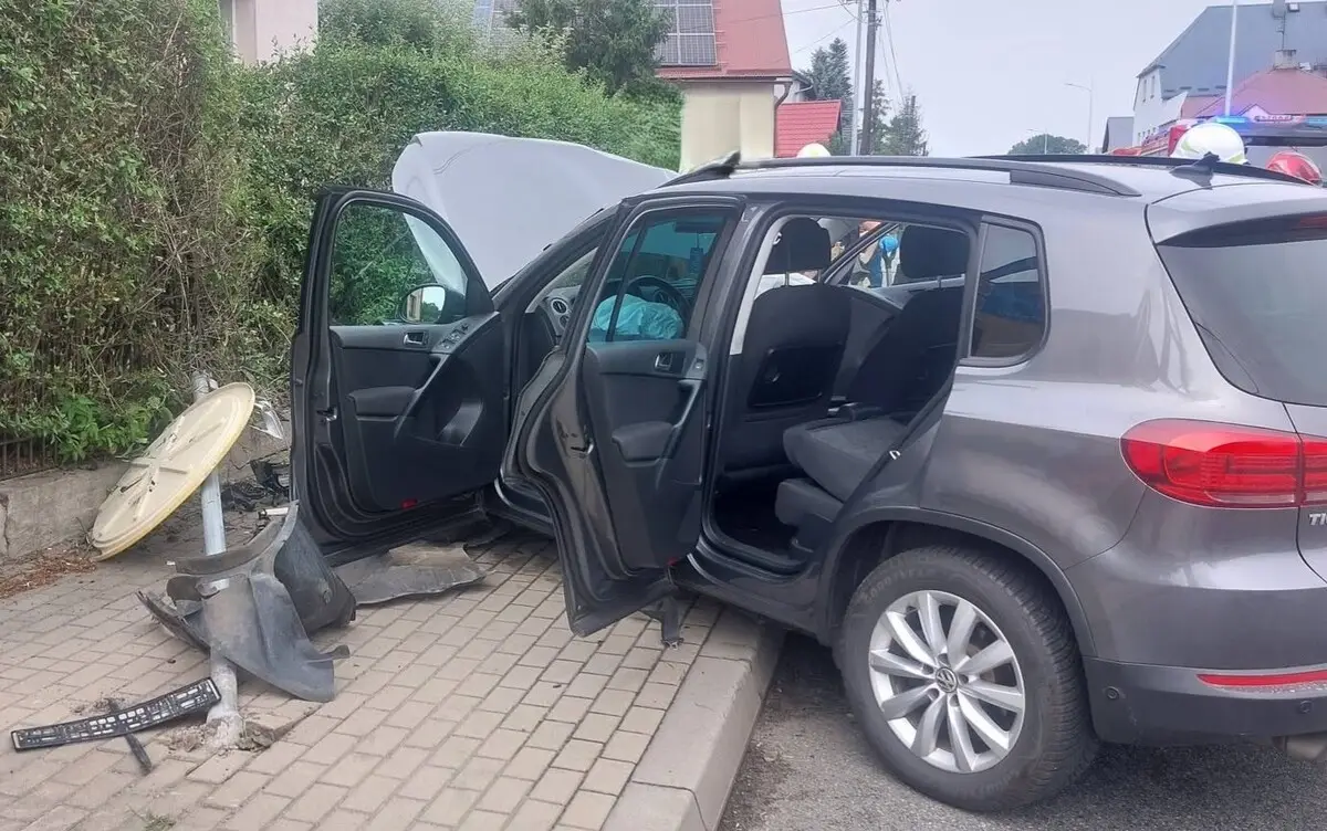 Zdarzenie drogowe na skrzyżowaniu w Pawłowiczkach