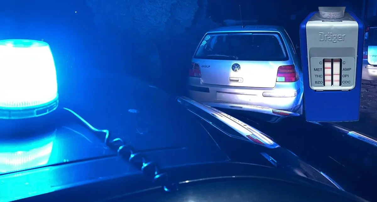 Kierowanie volkswagenem pod wpływem narkotyków z aktywnym zakazem