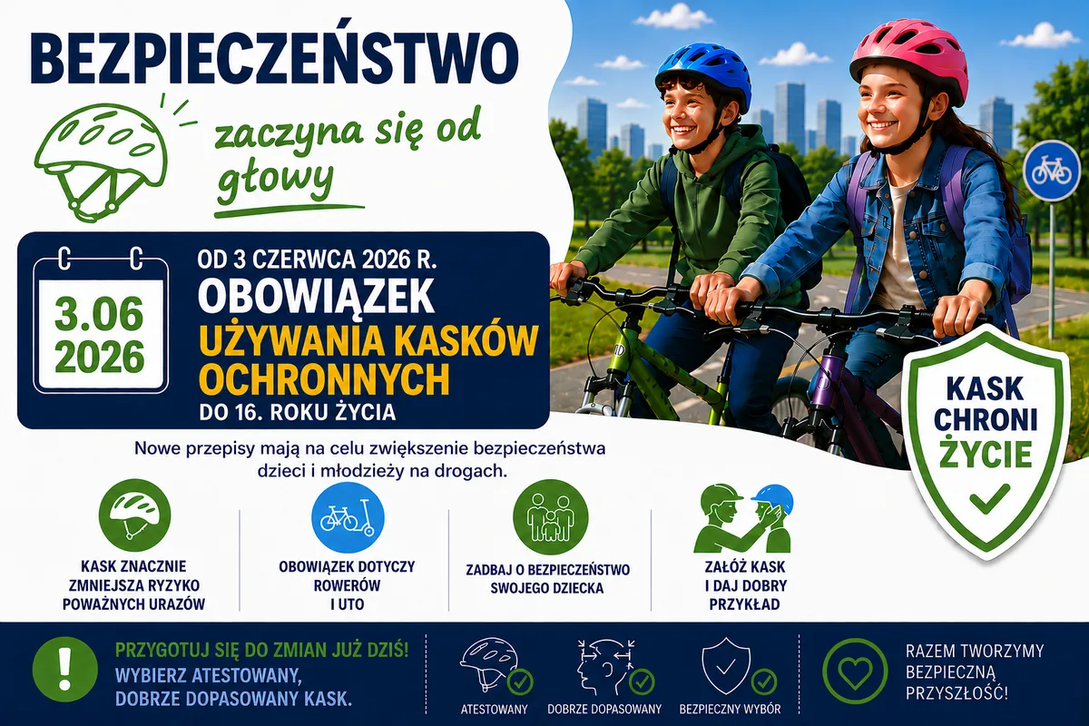 Obowiązek noszenia kasków ochronnych w ruchu drogowym