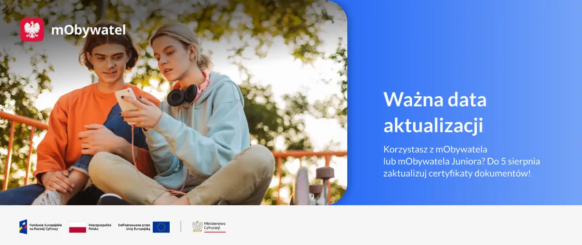 Ważna aktualizacja certyfikatów w aplikacji mObywatel do 5 sierpnia