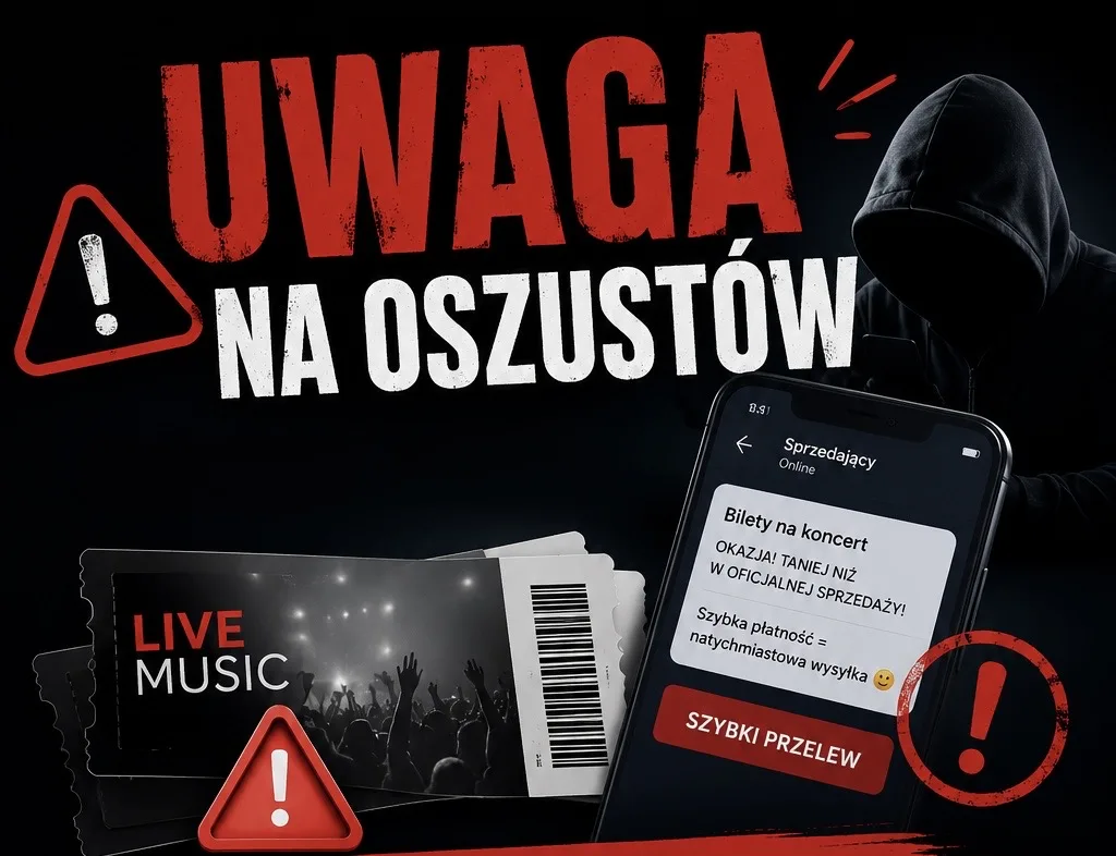 Uwaga na oszustów sprzedających bilety na koncerty
