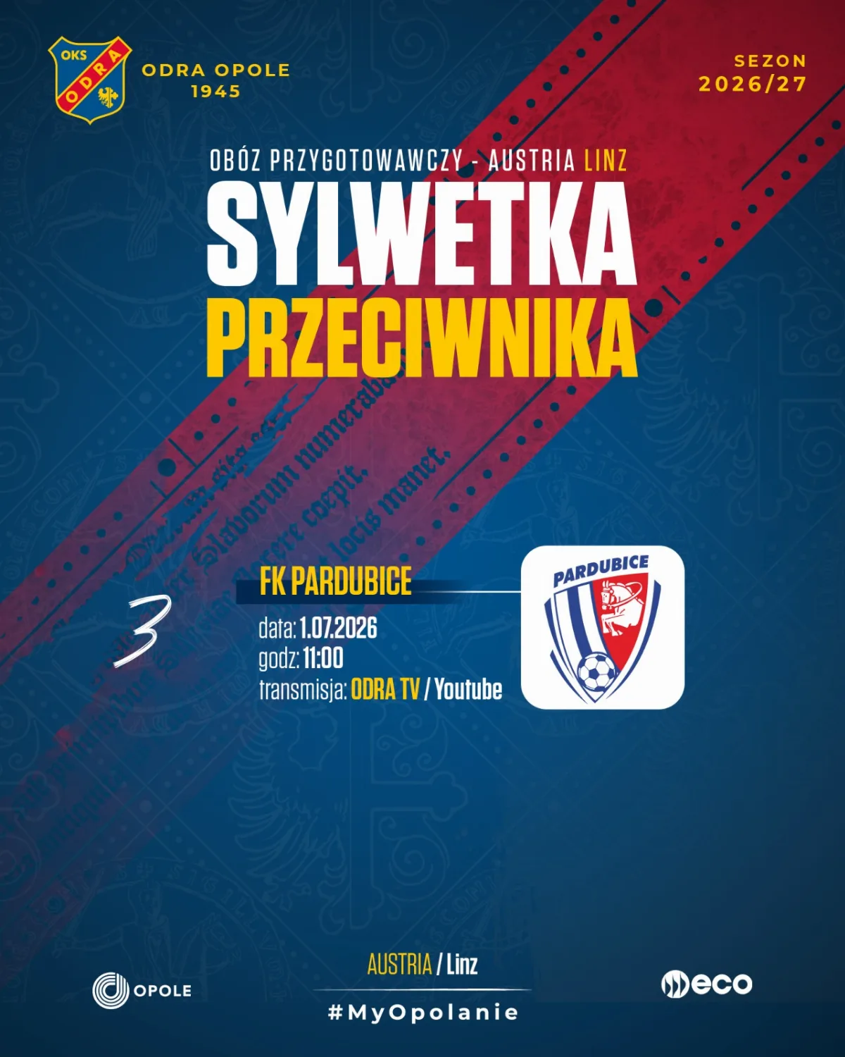 Sparing Odry z FK Pardubice w środę