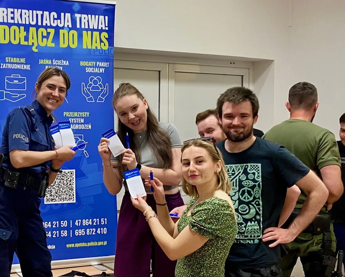 Spotkanie studentów z policjantami w Nysie