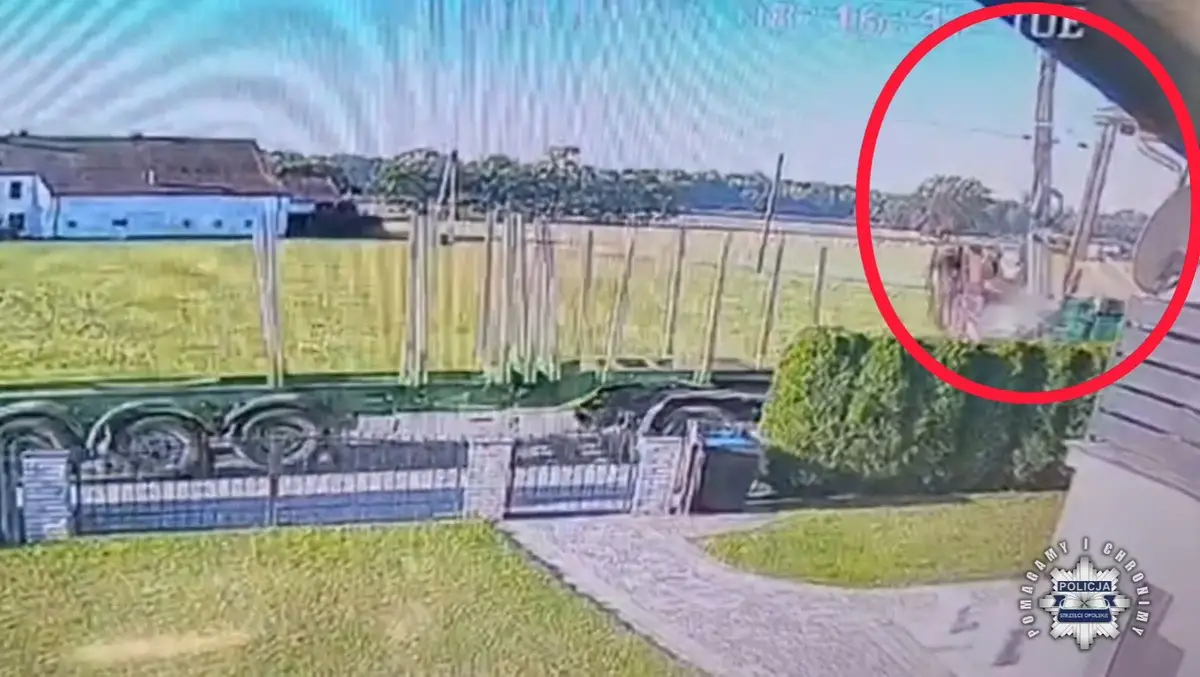 Policja ustaliła kierowcę ciężarówki, który uszkodził słup energetyczny