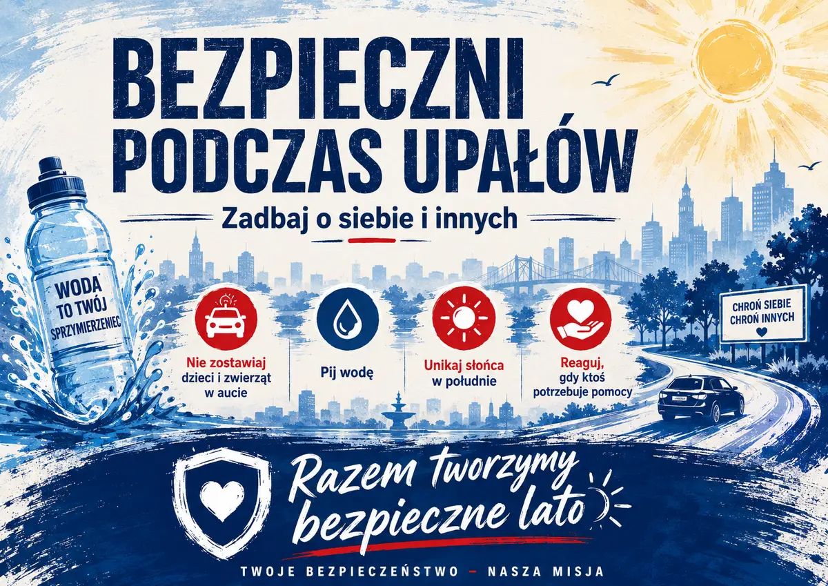 Zachowanie bezpieczeństwa w czasie upałów