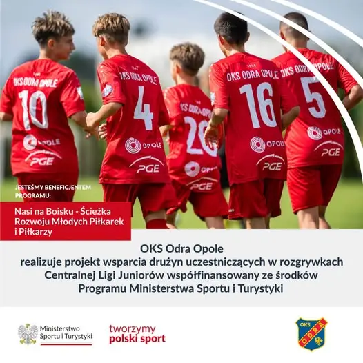 Dofinansowanie Ministerstwa Sportu i Turystyki dla drużyn w Centralnych Ligach Juniorów